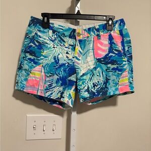 Lilly Pulitzer Blue and Pink Patterned Shorts
